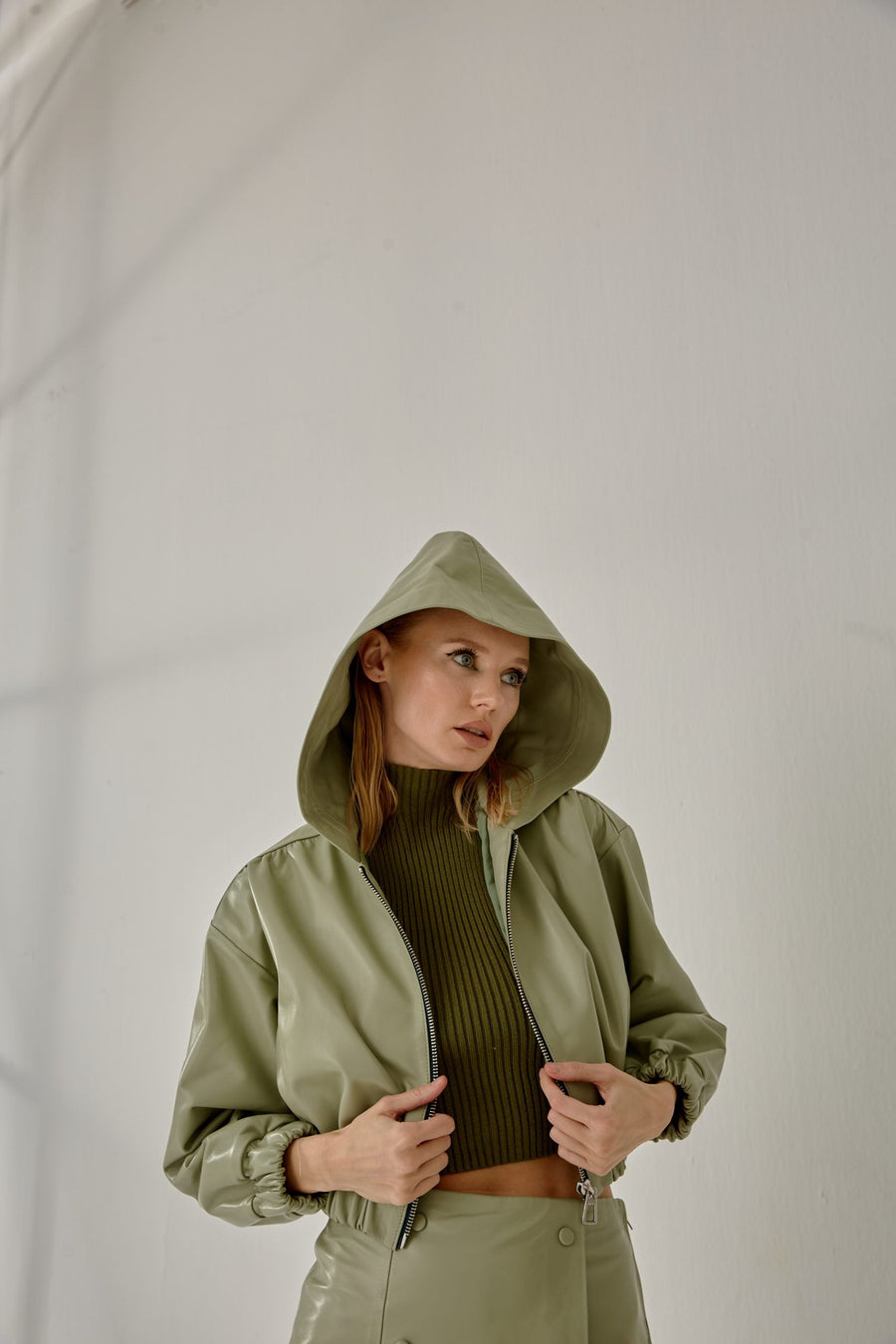 Hooded Jogger Jacket - Nile Green