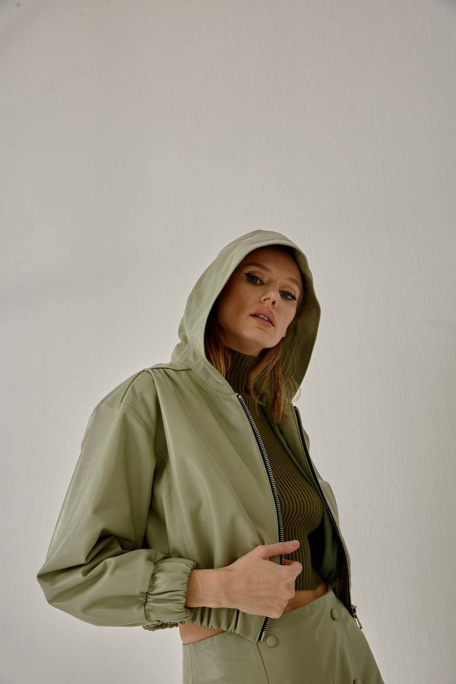 Hooded Jogger Jacket - Nile Green