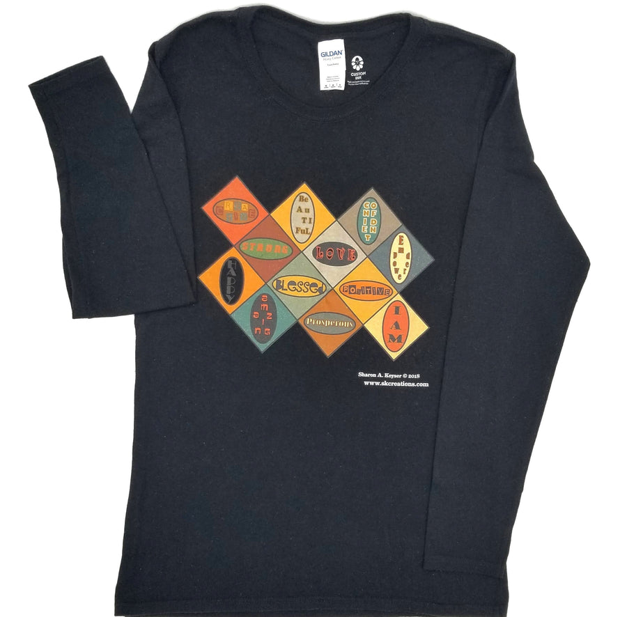 "I AM" © Long Sleeve T-Shirt - Black