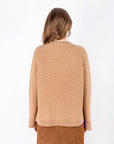 Selin - Embroidered Regular Brown Sweater - Porterist 3