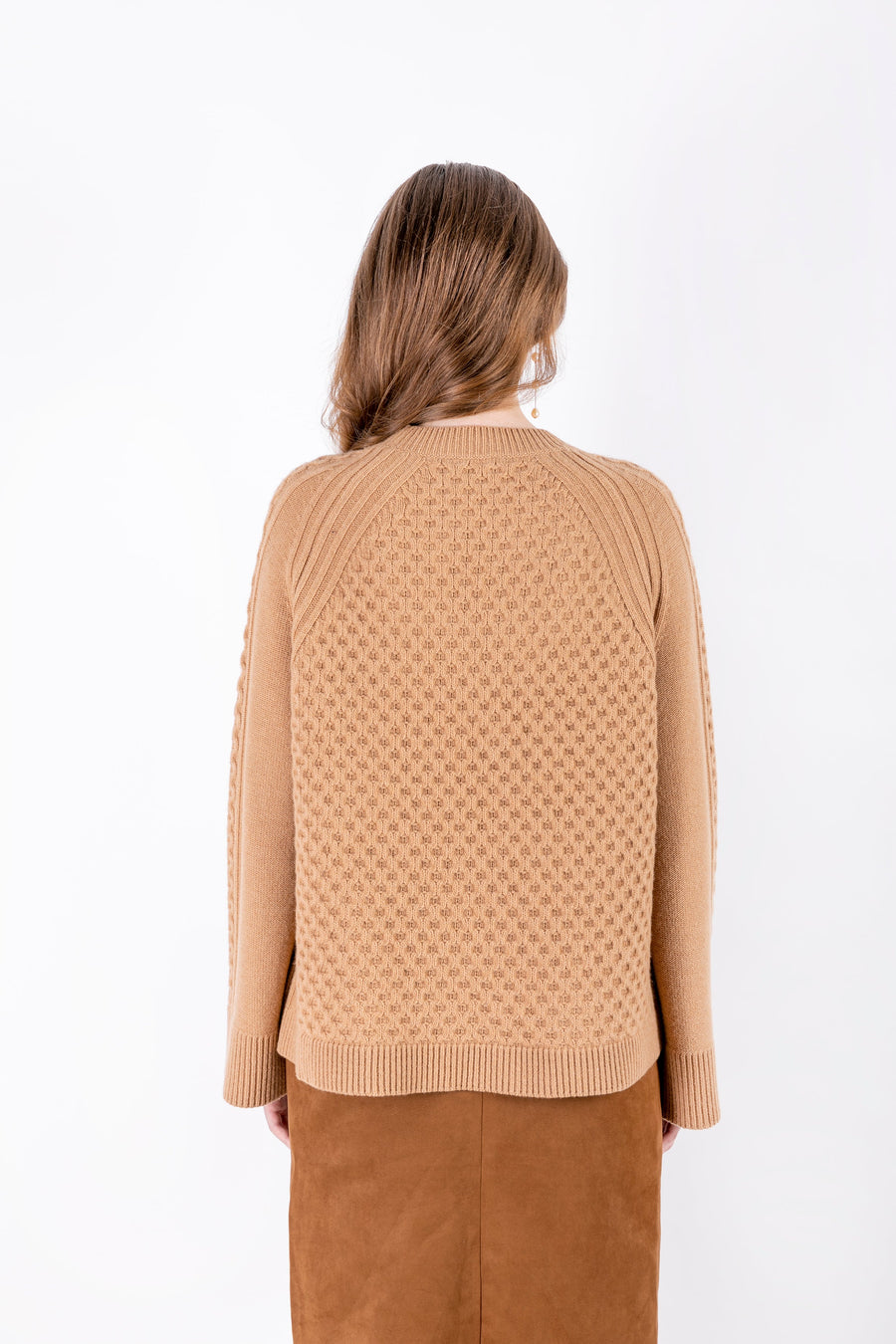 Selin - Embroidered Regular Brown Sweater - Porterist 3