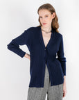 Azade - Navy Blue Cardigan with Camisole Detail - Porterist 1