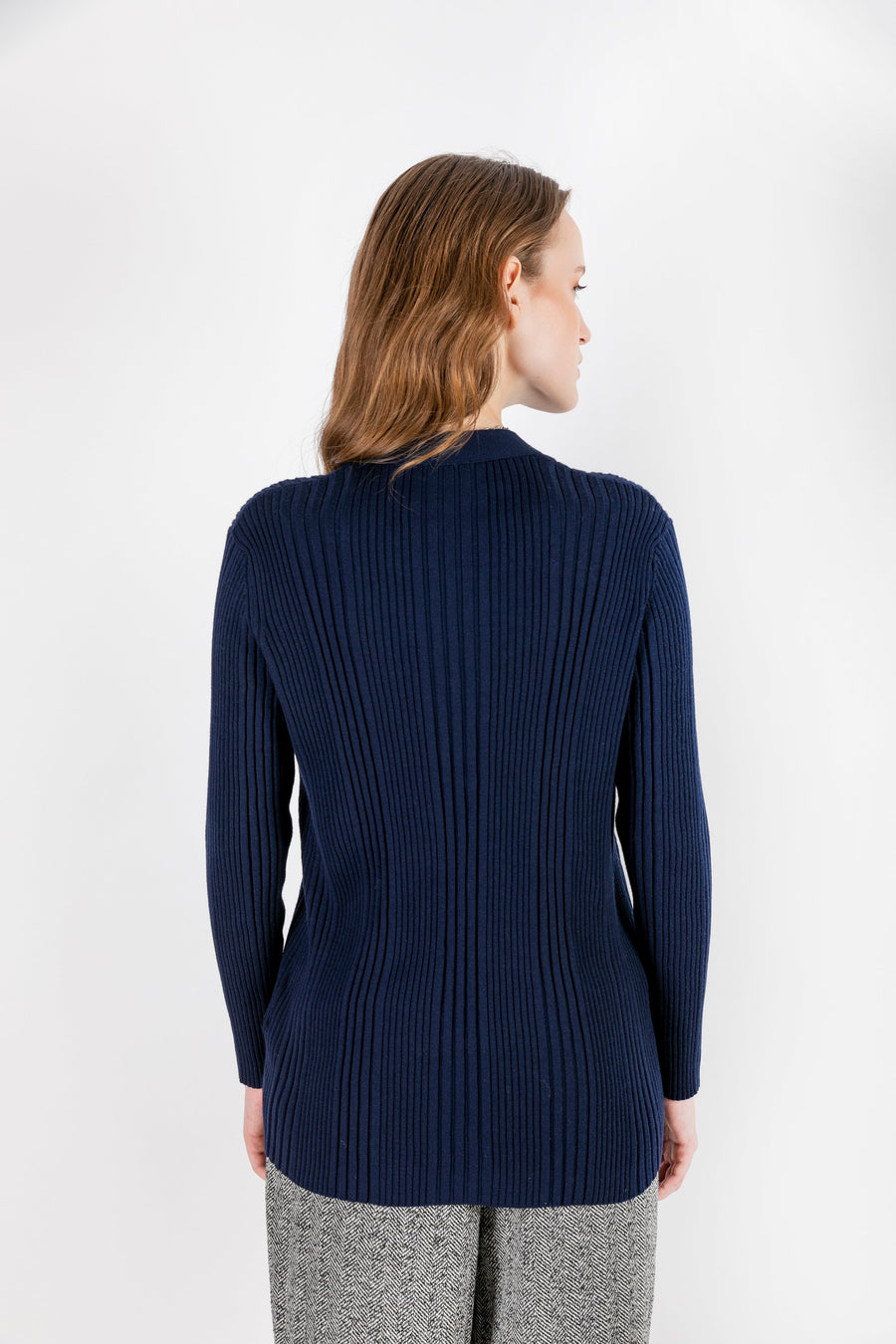 Azade - Navy Blue Cardigan with Camisole Detail - Porterist 3