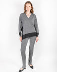 Azize - Gray Trousers with Camisole Detail - Porterist 1