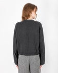 Sinem - Button Detailed Anthracite Cardigan - Porterist 3