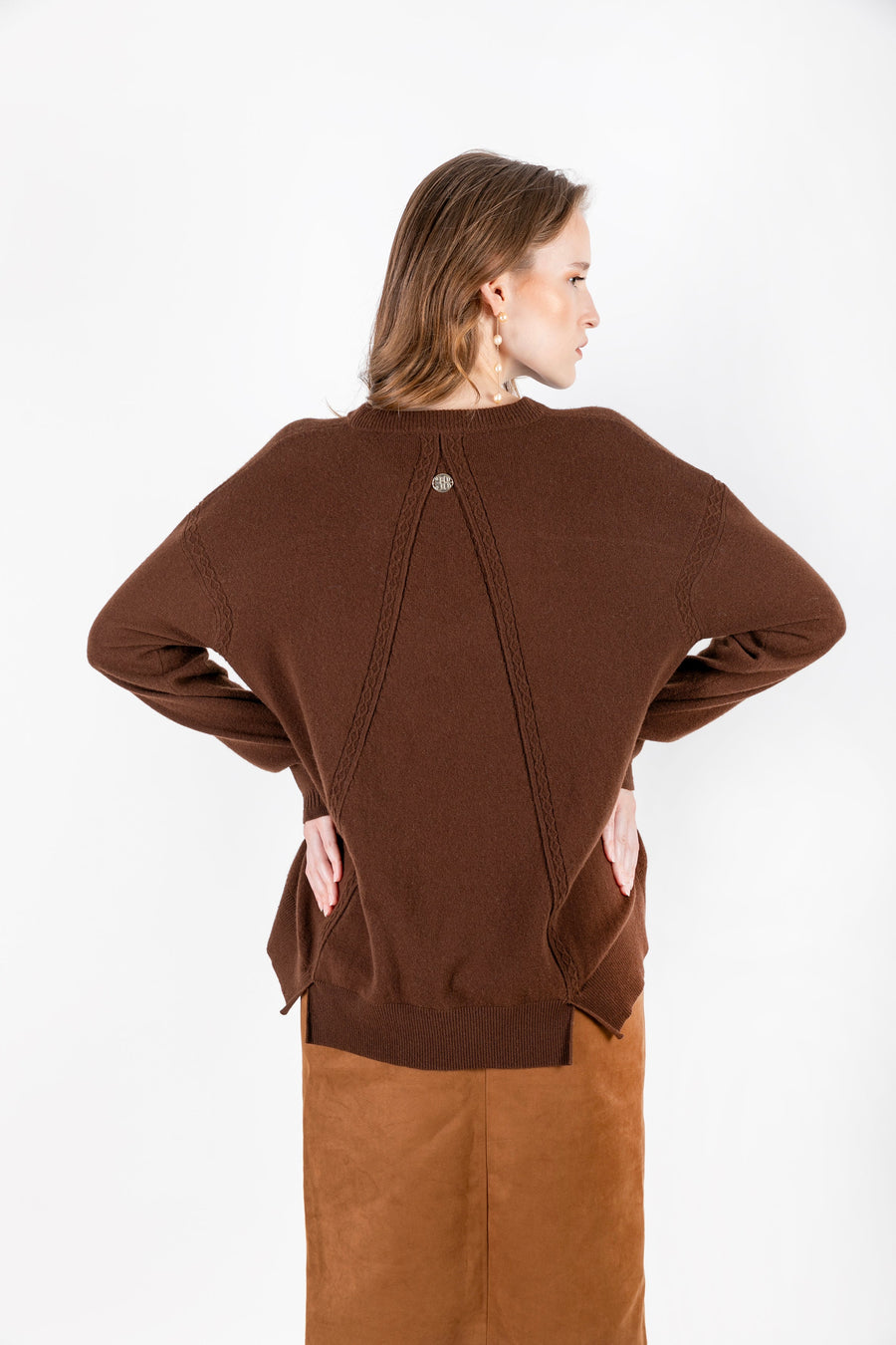 Suzan - Regular Fit Brown Sweater - Porterist 3