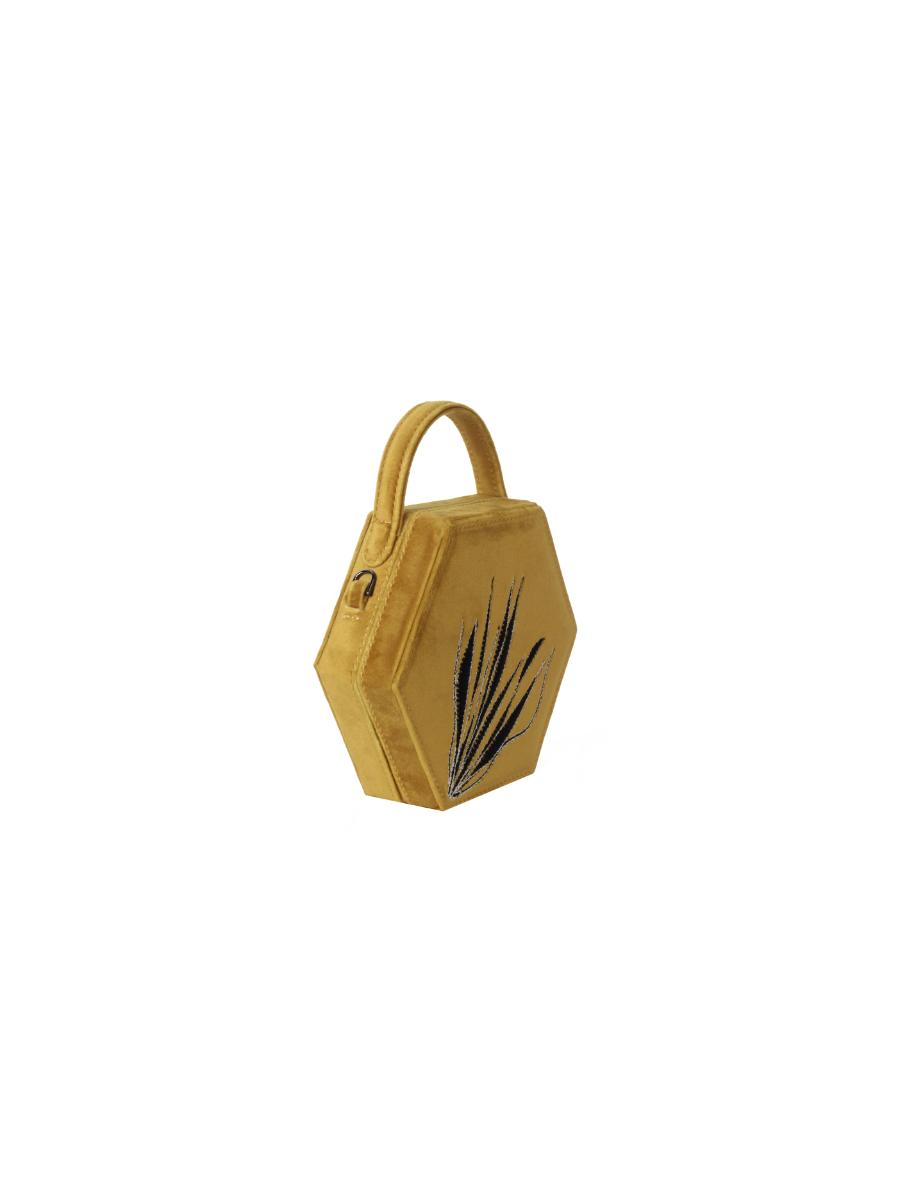 Mustard Micro Hexagon Bag | Porterist