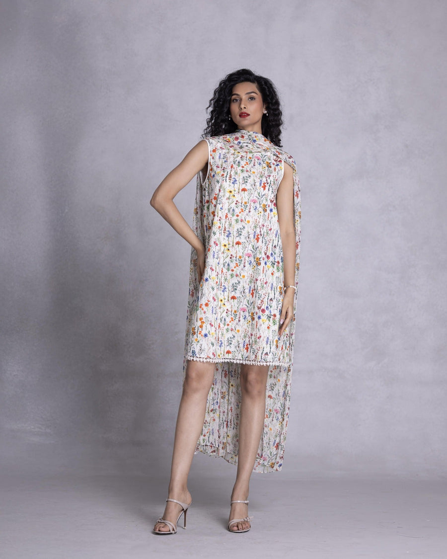 Azalea Shift Dress With Drape