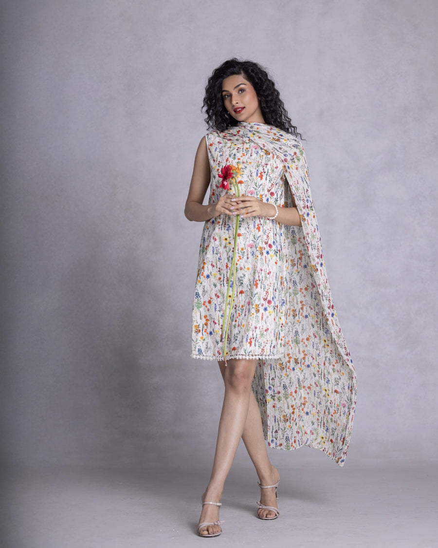 Azalea Shift Dress With Drape