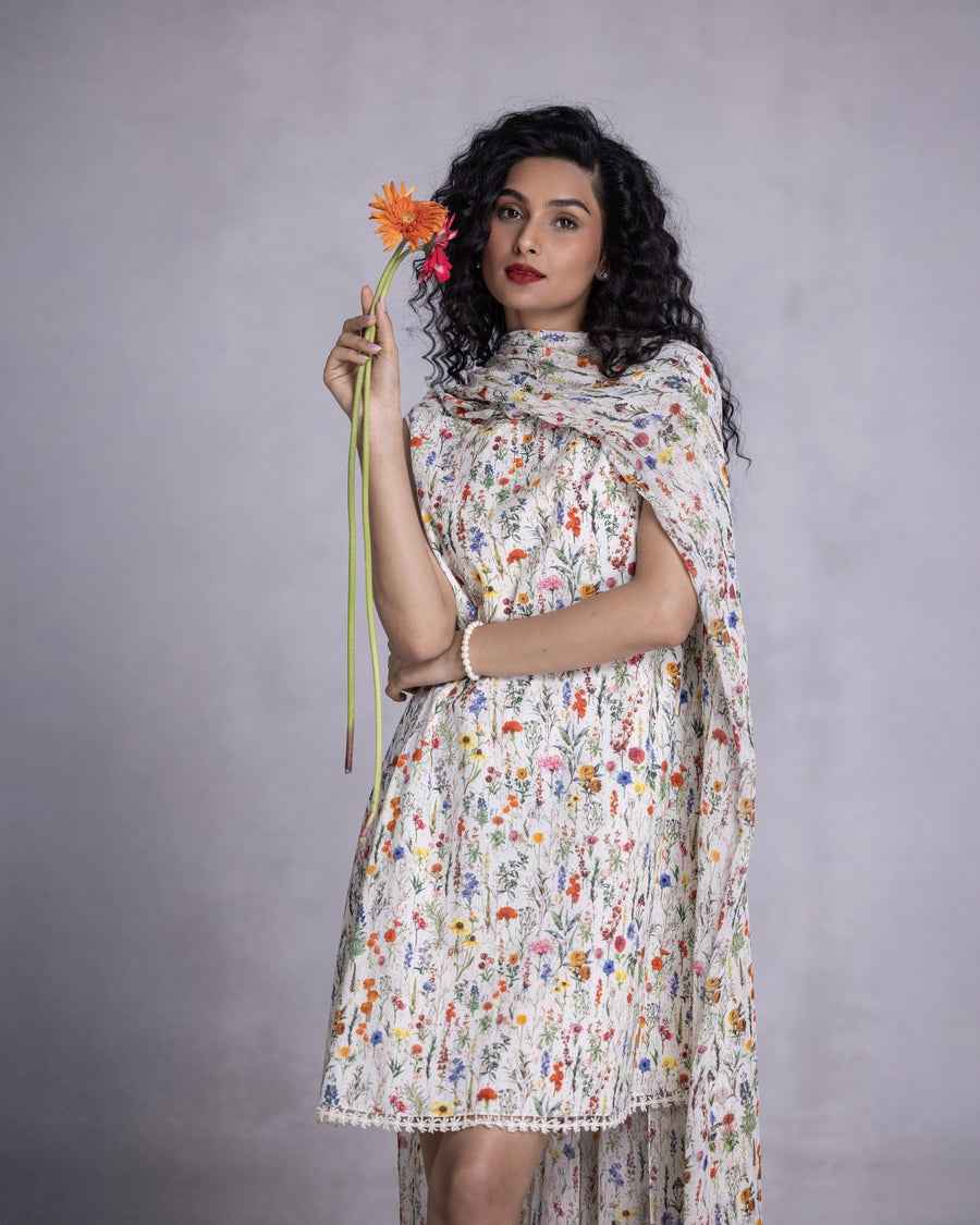 Azalea Shift Dress With Drape