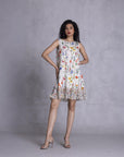Zinnia Shift Dress With Ruffle