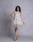 Zinnia Shift Dress With Ruffle