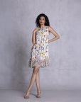 Zinnia Shift Dress With Ruffle