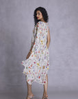 Orchid Shift Dress With Drape