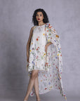 Orchid Shift Dress With Drape