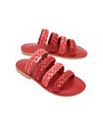 Red Pink Sea Genuine Leather Sandals | Porterist