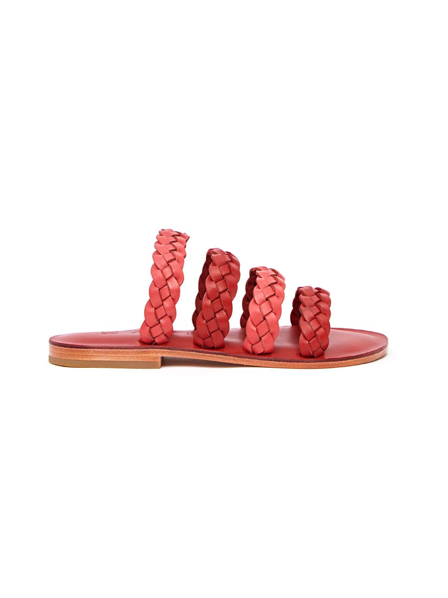 Red Pink Sea Genuine Leather Sandals | Porterist