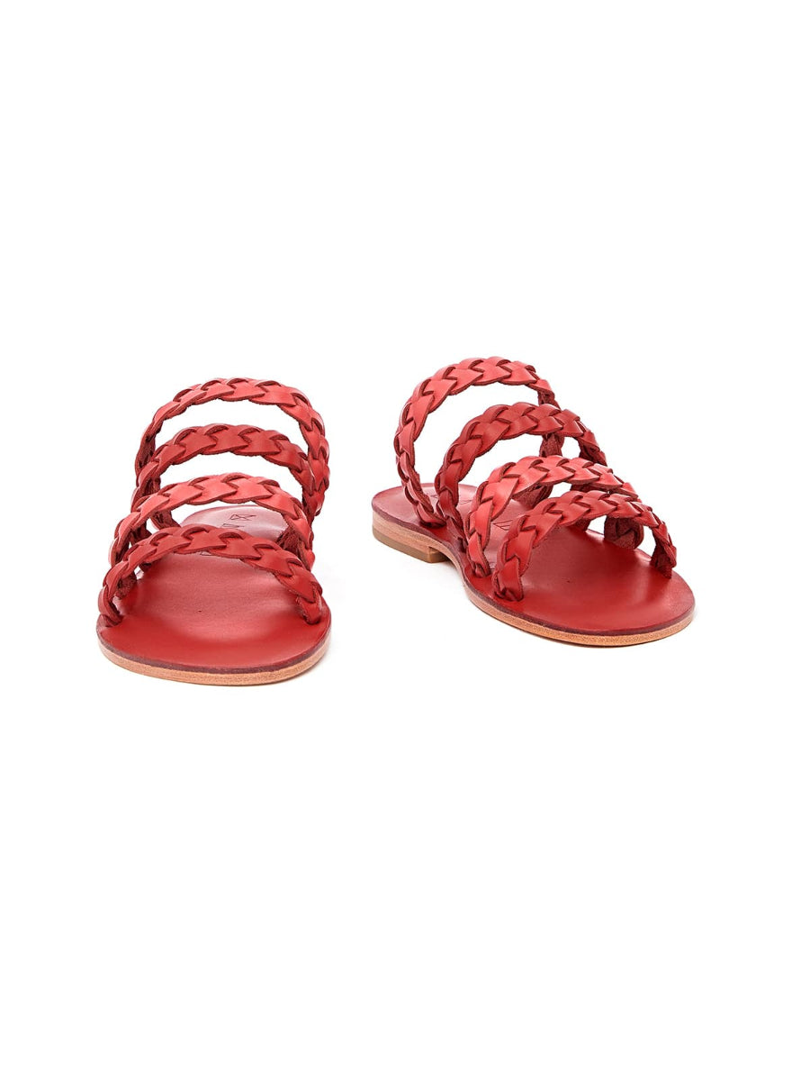 Red Pink Sea Genuine Leather Sandals | Porterist