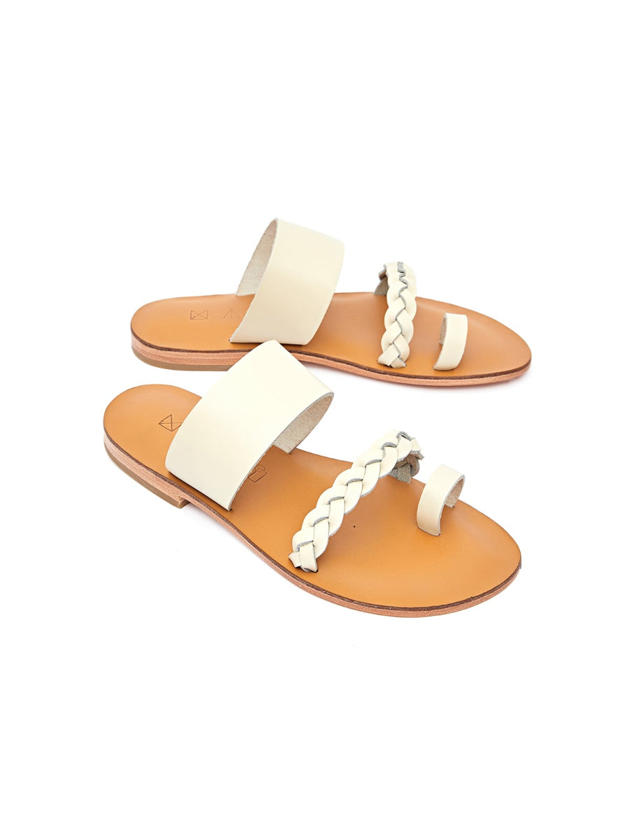 Cream Sand Genuine Leather Sandals | Porterist