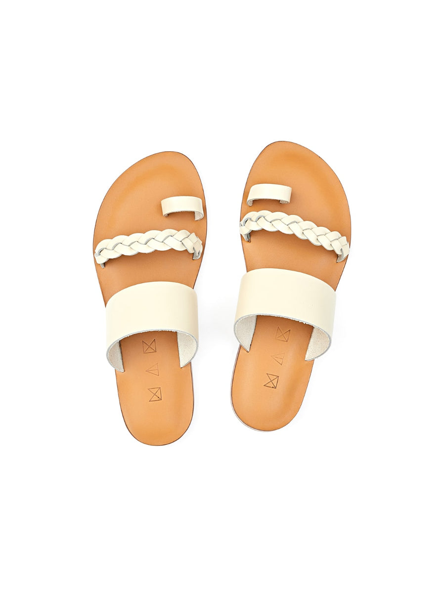 Cream Sand Genuine Leather Sandals | Porterist