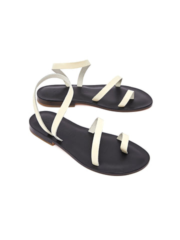 Cream Black Moon Genuine Leather Sandals | Porterist