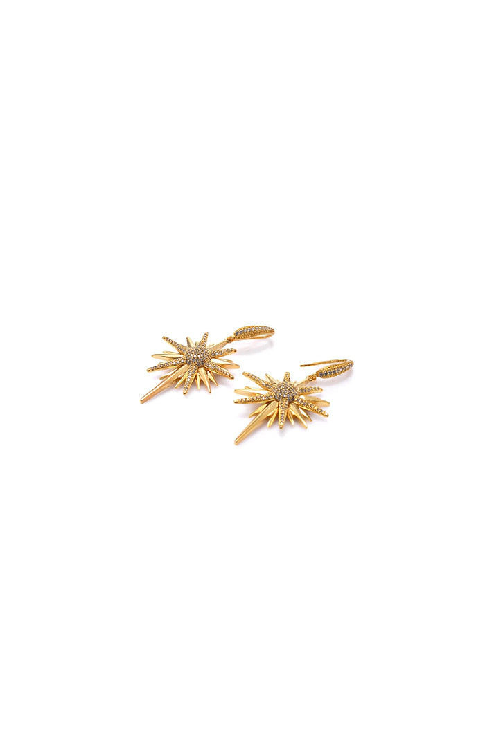 Golden Pole Star Earrings