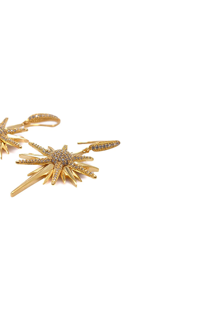 Golden Pole Star Earrings