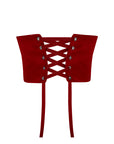 Lisa Red Grosgrain Ribbon Detail Corset | Porterist