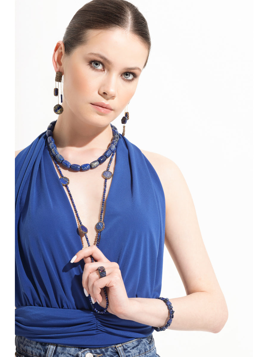 Lapis Crystal Sahra Necklace | Porterist