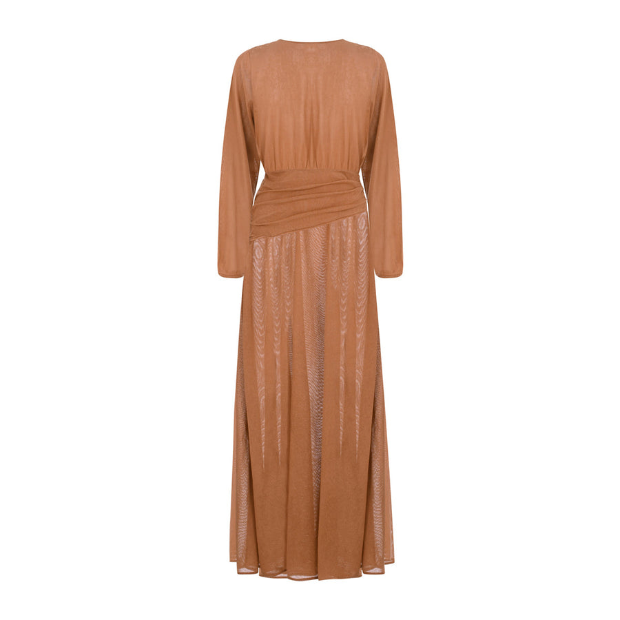 Linda Ginger Deep V Dress Fınal Item - Porterist 2