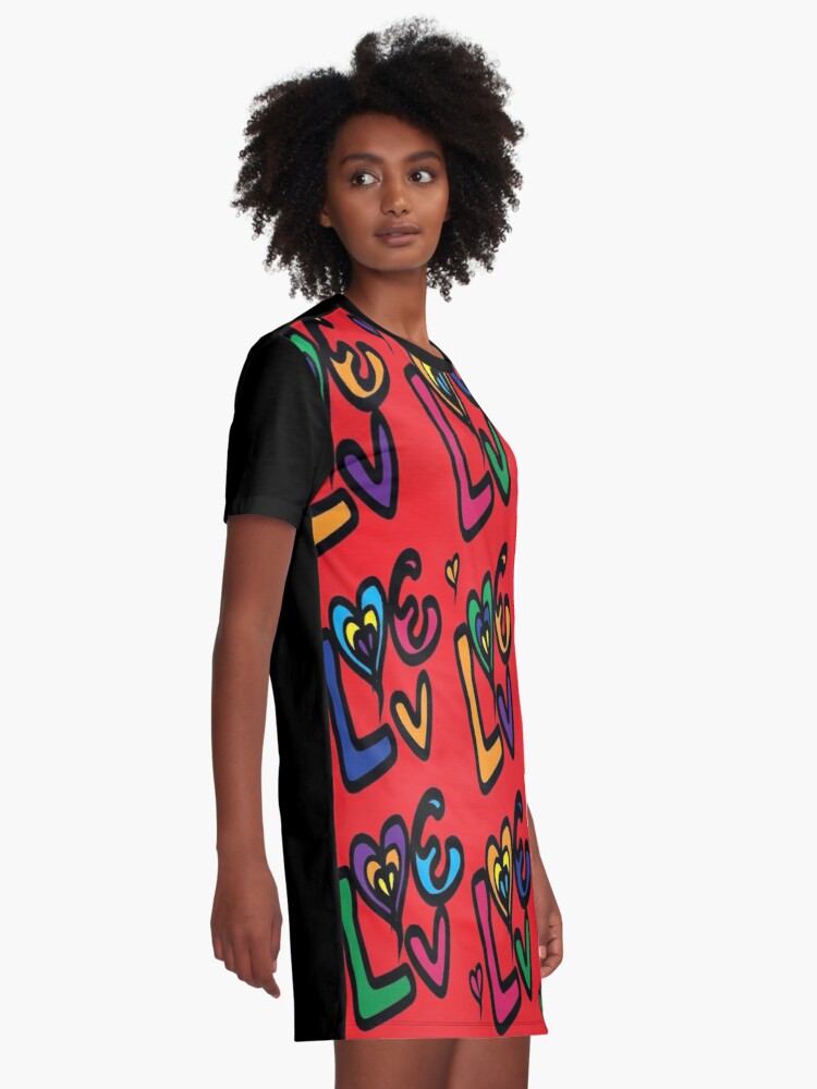 Love 2 © Graphic T-Shirt Dress