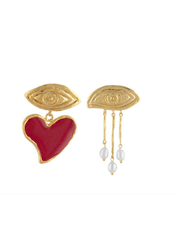 Gold Plated Lovely Eyes Earring