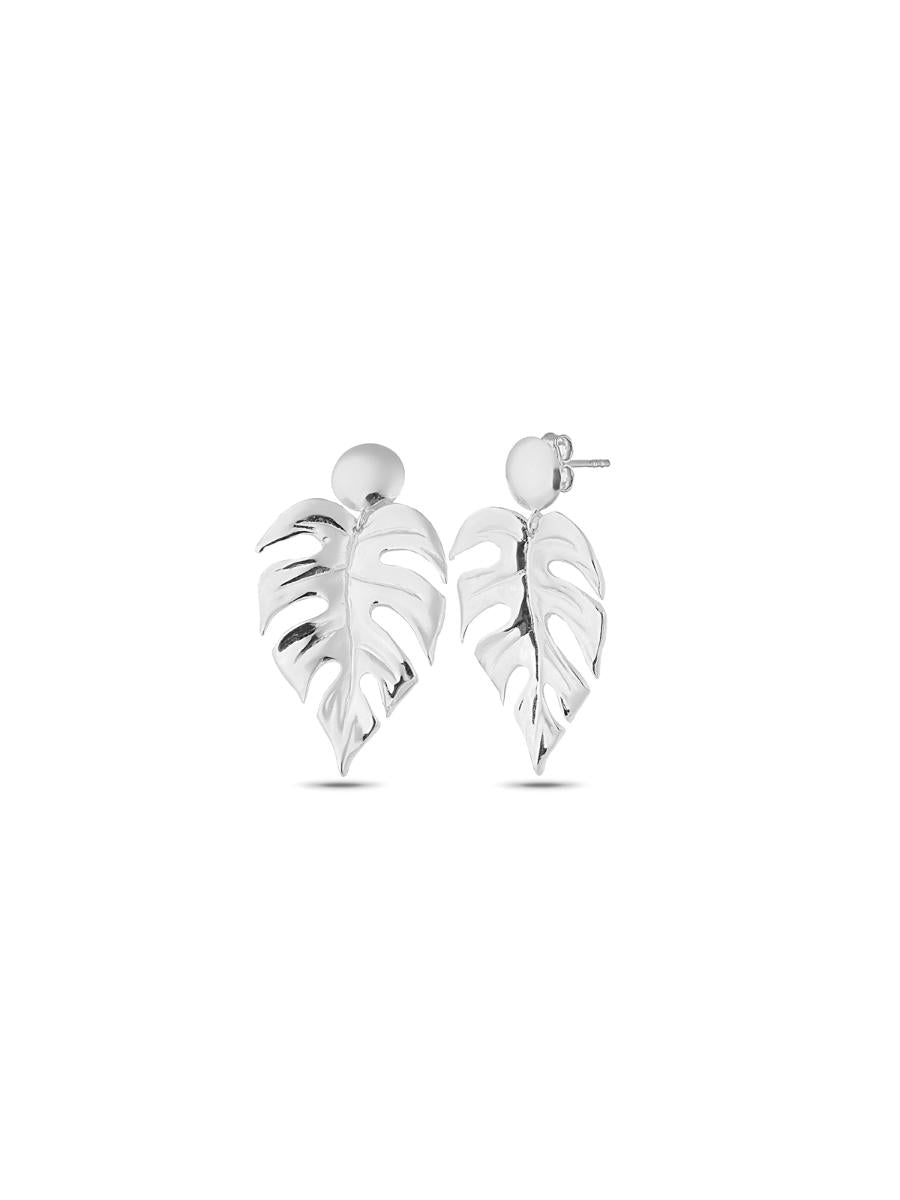 Monstera Silver Earrings | Porterist