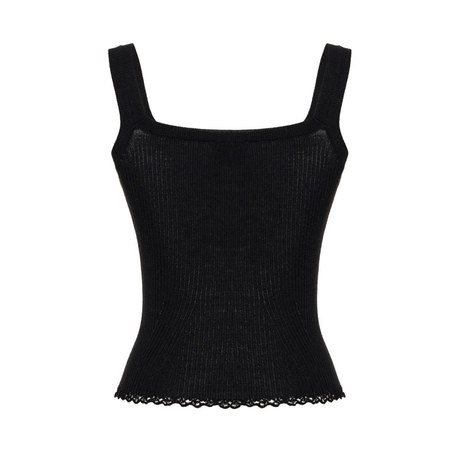 Molly - Camisole Black Tank Top - Porterist 3