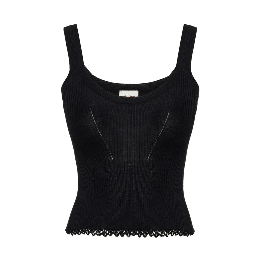 Molly - Camisole Black Tank Top - Porterist 1