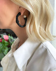 Navy Margaret Hoops