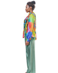 Multicolor Long Sleeve Blouse