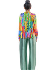 Multicolor Long Sleeve Blouse