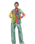 Multicolor Long Sleeve Blouse