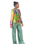 Multicolor Long Sleeve Blouse