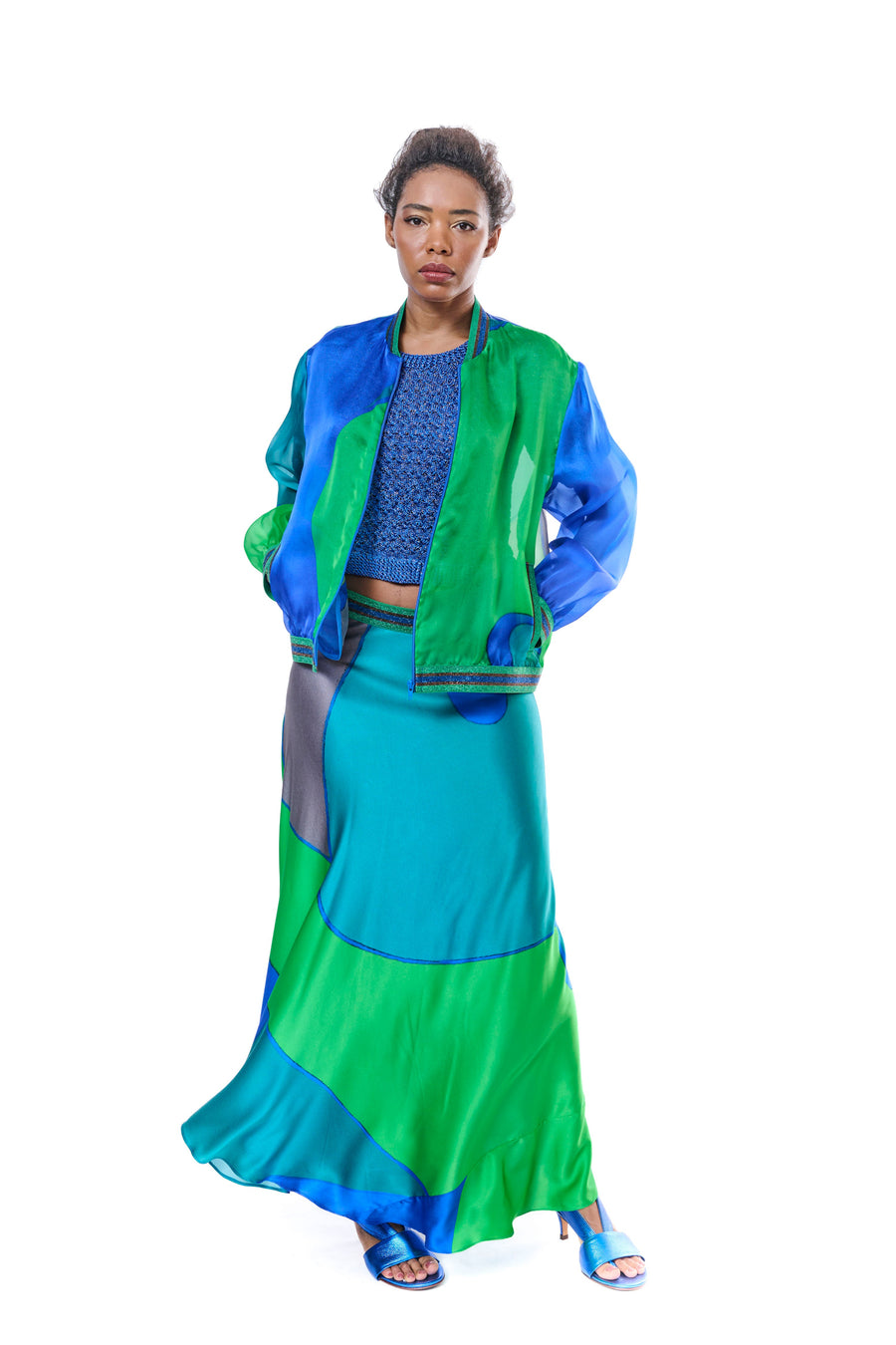 Silk Long Skirt
