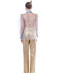 Tulle Sleeve Blouse