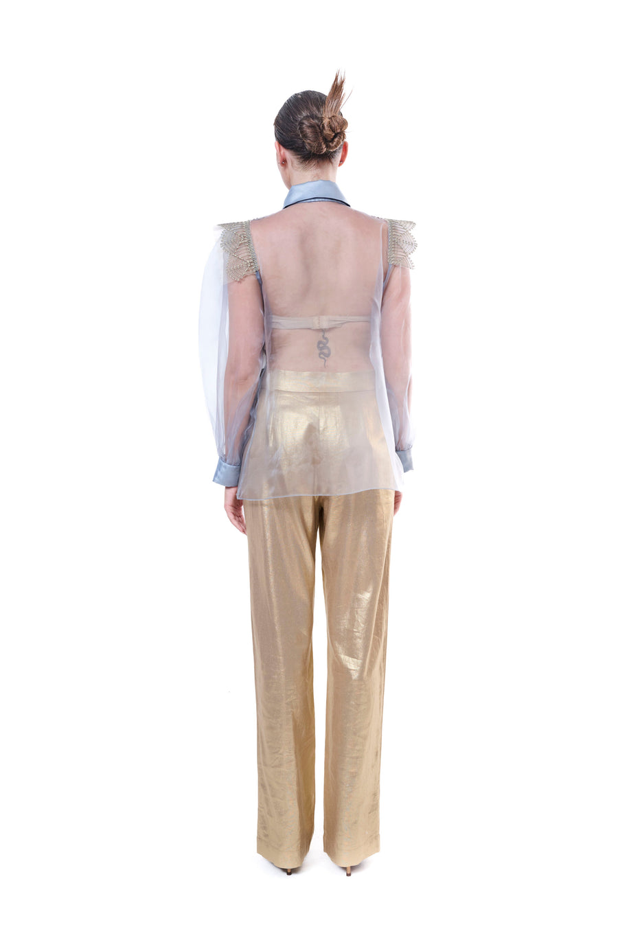 Tulle Sleeve Blouse