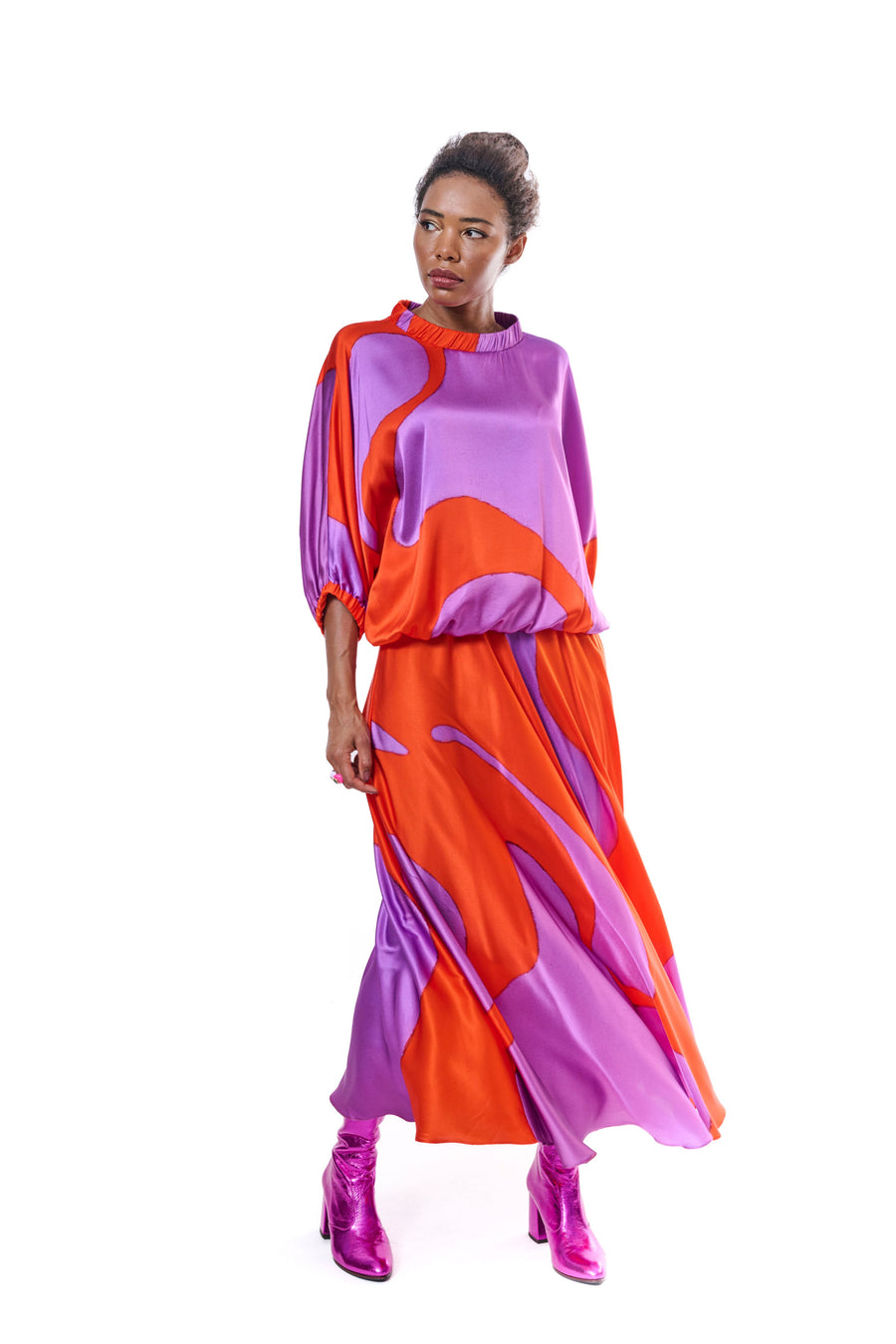 Silk Long Skirt