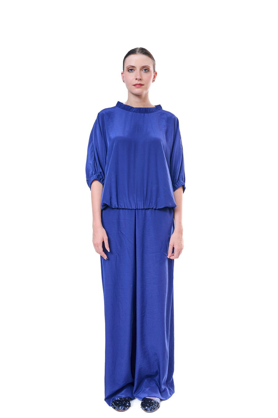 Blue Palazzo Trousers