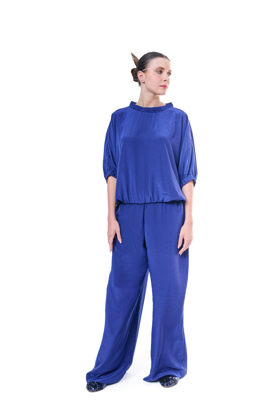 Blue Palazzo Trousers