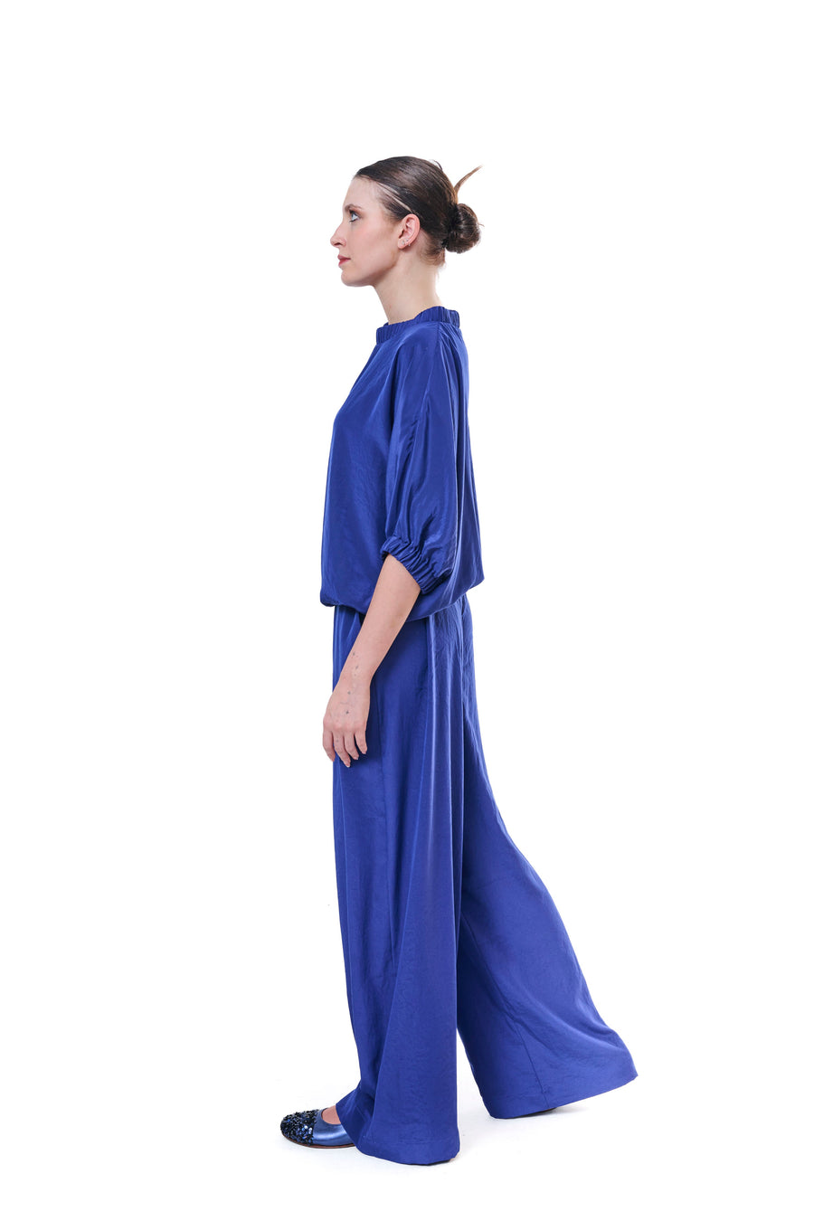 Blue Palazzo Trousers