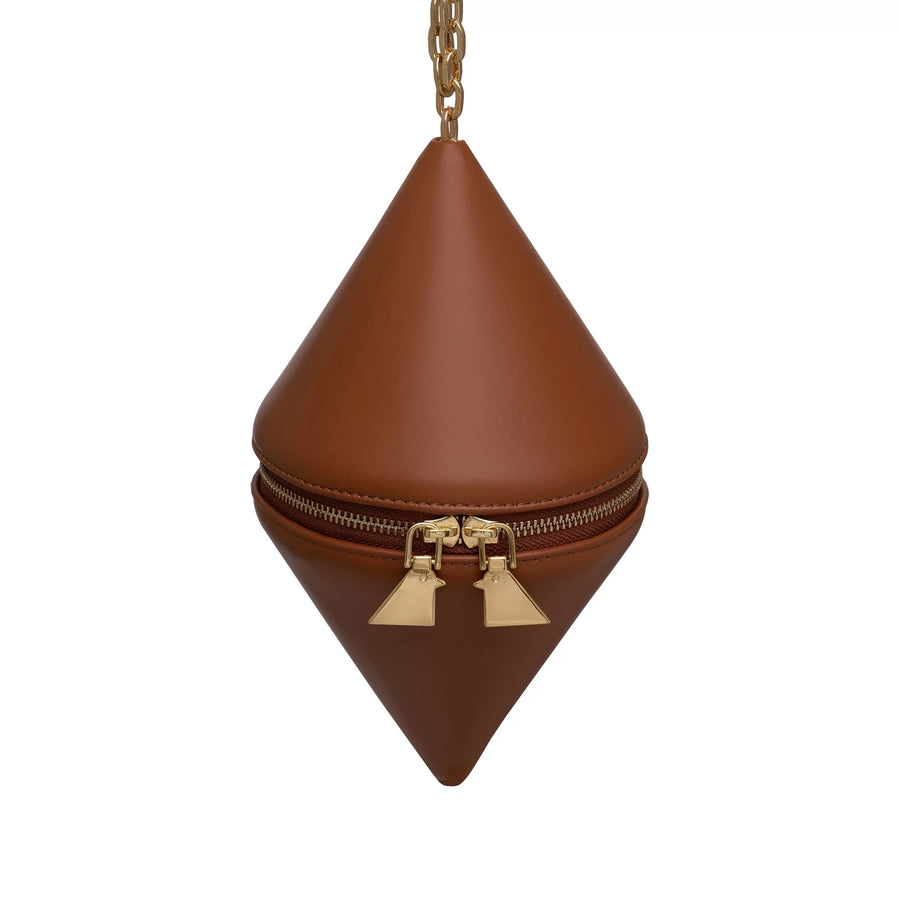 Mookee Camel Chain Handle Leather Crossbody Bag | Porterist