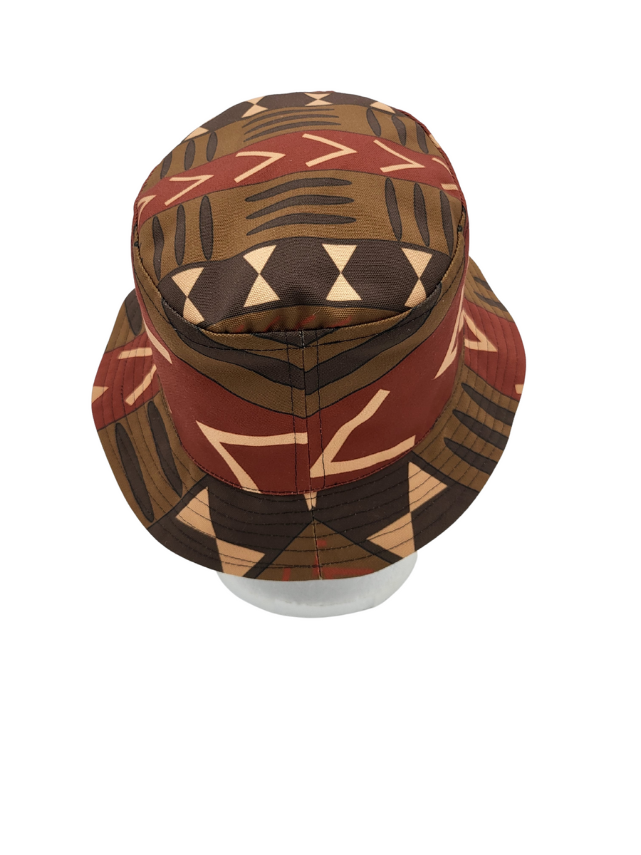 Indigo Pattern 1/Mud Cloth Pattern 1 Unisex Reversible Bucket Hat