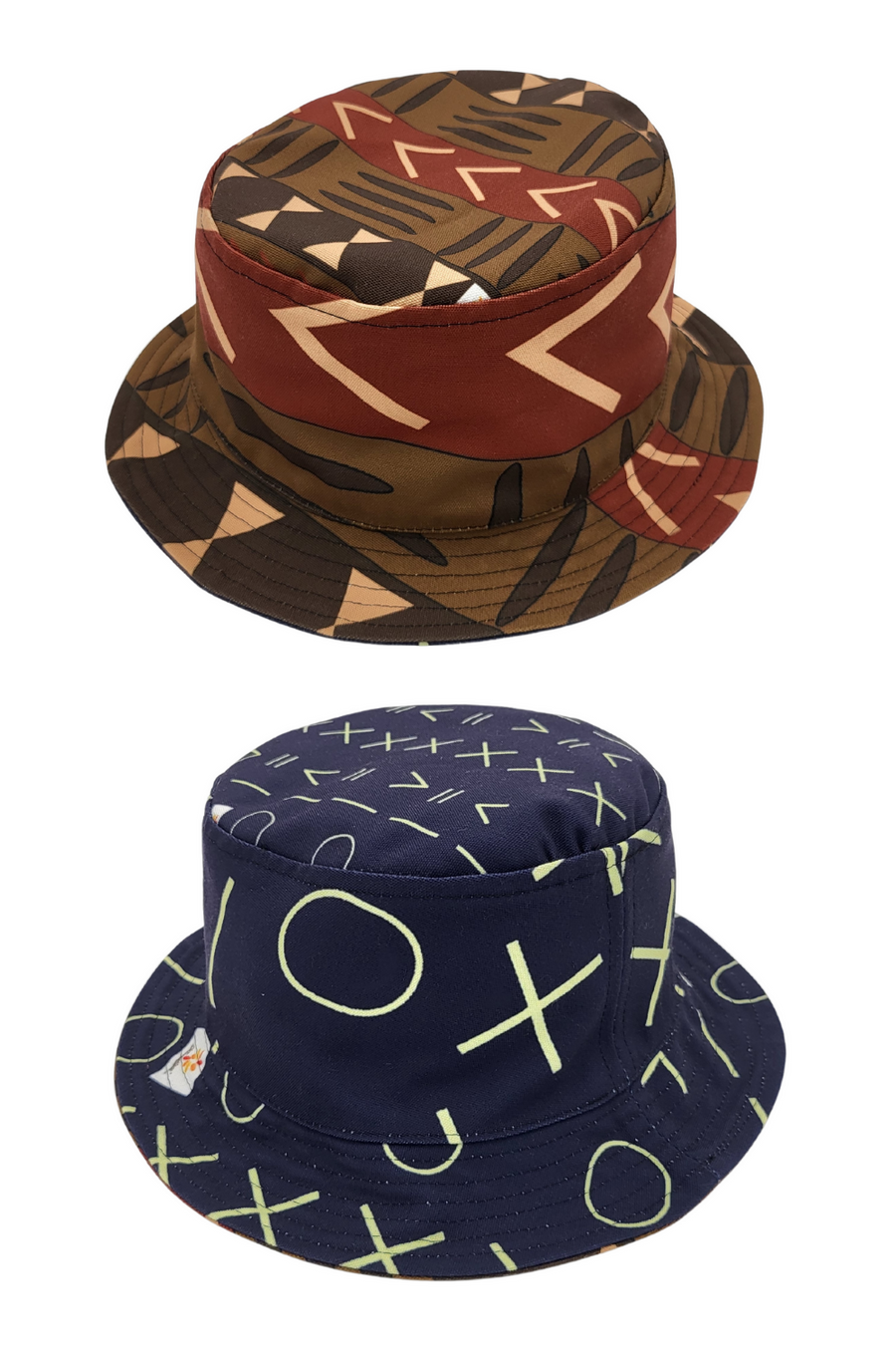 Indigo Pattern 1/Mud Cloth Pattern 1 Unisex Reversible Bucket Hat